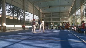 三连踢训练 研修跆拳道馆